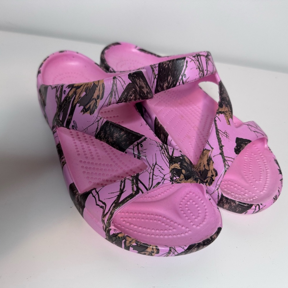 DAWGS Women's Mossy Oak Z Sandals in Pink Breakup Infinity, Size 8